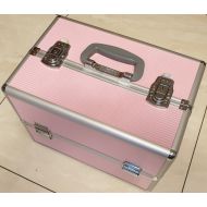 KUFEREK NA KOSMETYKI WALIZKA ROZKŁADANA ZAMYKANA NA KLUCZ 5563 - kuferek_kosmetyczny_pink_aluminium_cosmetic_large_4385563_1.jpg