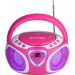BOOMBOX ŚWIECI PRETY PINK CD RADIO FM/AM MP3 8651